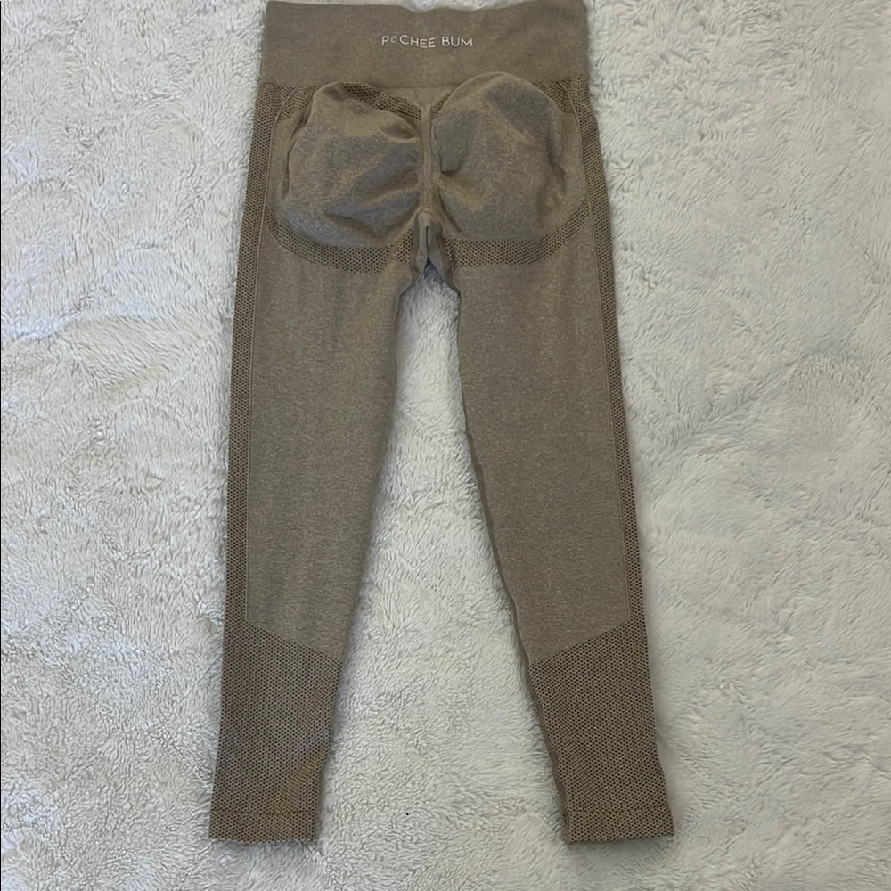Pochee Bum Tan High-Waisted Compression Leggings Size M - Picture 1 of 7